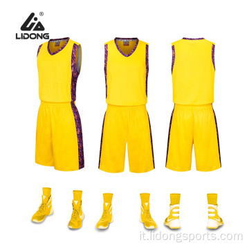 Design personalizzato Plain Basketball Maglie uniforme set